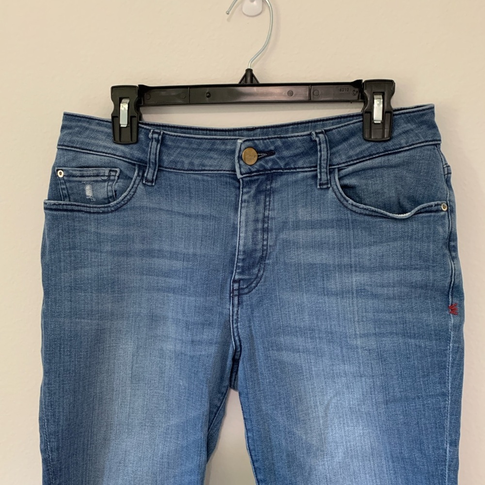 Warp + Weft Blue Skinny Jeans with Stretch